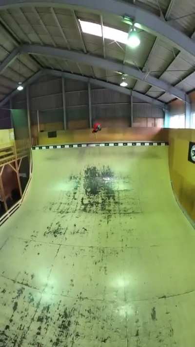 10yo skateboarding prodigy AO from Japan performing a heel &amp; flip