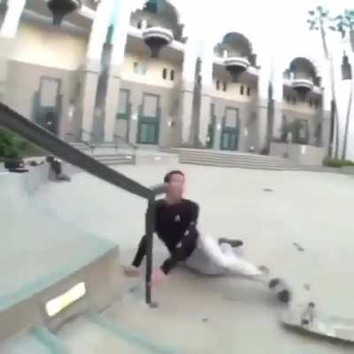 WCGW Jumping over a railing
