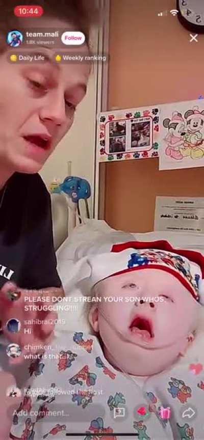 Why is it normal to use your dying disabled baby as a way to gain popularity, and disguise it as something wholesome? (video because subreddit won’t let me post a pic instead)