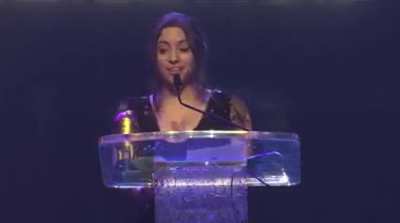 Girl with tourettes tries to host a show
