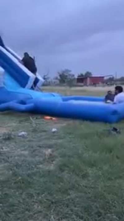 Wcgw using a water slide. Family and friends almost die laughing ?.