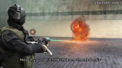 "Remember, switching to your laser is always faster than reloading"
