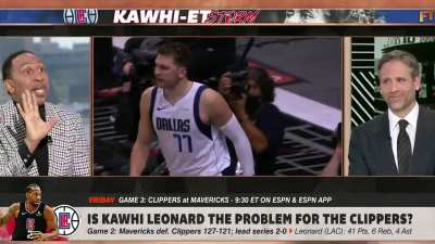 [Highlight] Stephen A. on the Clippers/Mavs series: “Luka Doncic is the best player in this series. Period. 22-years-old, second time in the playoffs, and bustin' their living you-know-what!"