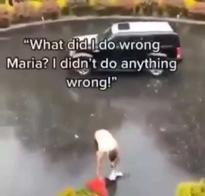 Come on Maria, forgive him, it's not his fault