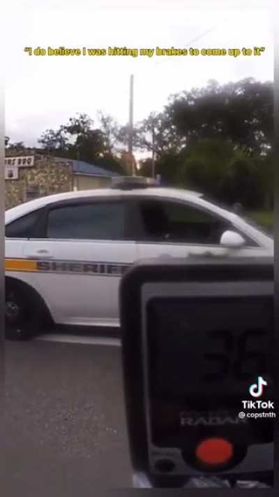 (Probably been posted) Cop speeds without lighs in a school zone. proceeds to tell man standing on sidewalk to "get out of the road"