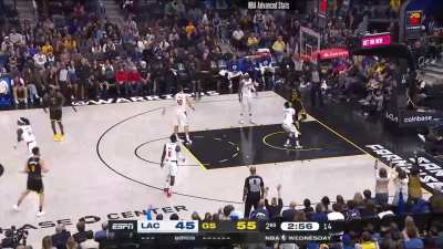 [Highlight] Curry flings an over-the-head pass to Draymond for the easy layup