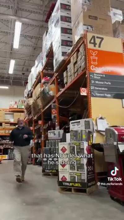 Asking for help in Home Depot