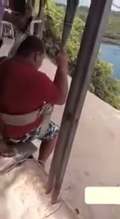 What will happen if you ignore any common sense and get on the zip-line ?‍♂️