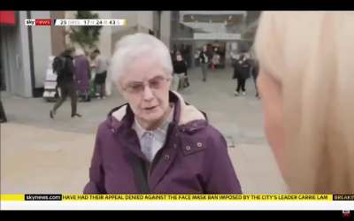 To interview a passer-by