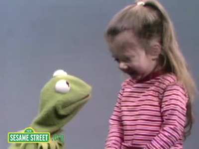 Kermit the Frog tries to sing the Alphabet, but keeps cutely getting interrupted by Joey Calvan in a "Sesame Street" segment that aired 50 yars ago today