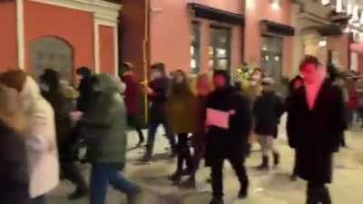 In Moscow, people are chanting "No to war!"