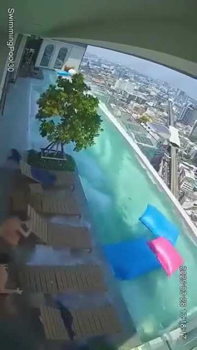 CCTV footage from the recent earthquake in Myanmar/Thailand