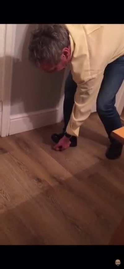 Guy tries to stand on an egg