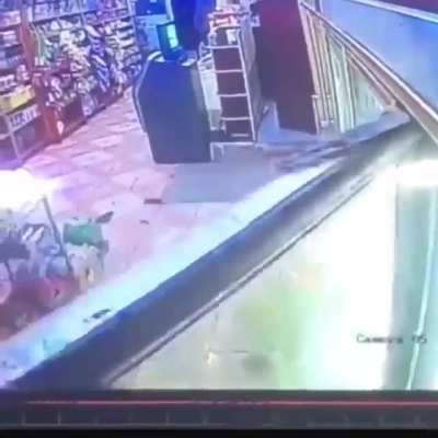 Pretending to get chased by a cat in order to steal a drink