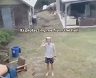 Hail isn't his biggest problem...