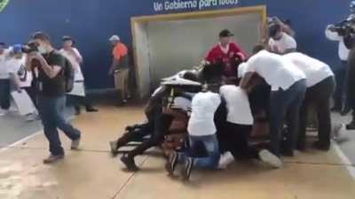 A 16-year-old Mexican teenager was murdered... His friends brought his coffin to the place where he always played football and made him score one last goal?