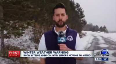 This guy has HAD IT with monitoring the snow. ? Gimme your favorite quote!
