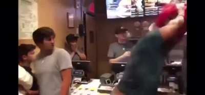 Kid doesn't wanna wait in line, tries out a little racism