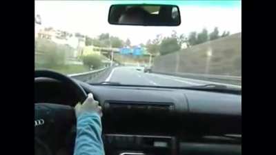With that radio playing it looks like a scene from Final Destination.