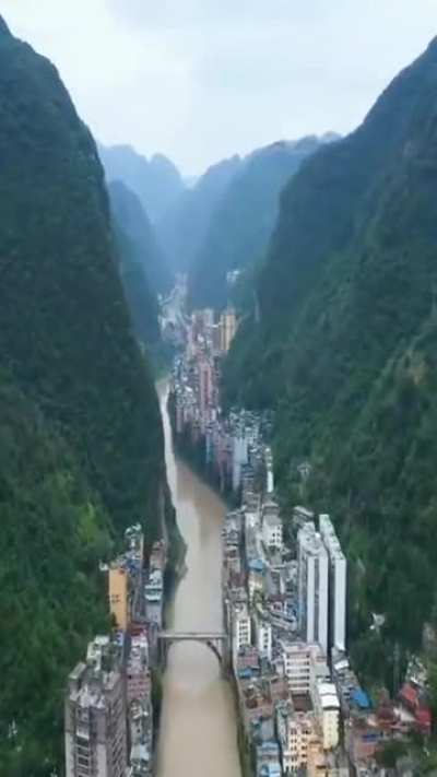 Chinese City by the river..