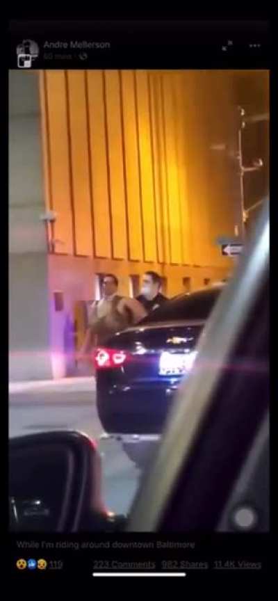 Angry Baltimore woman punches police officer in the face, quickly gets a clock to the jaw and a good nights sleep ?✨?✨