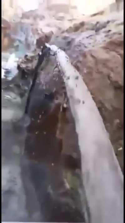 Opening a dam after it was closed for years.