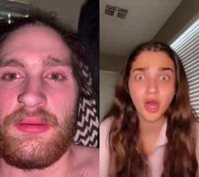 Guy reacts to tiktok girl