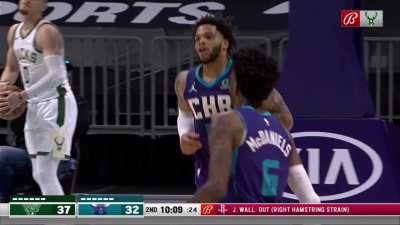 [Highlight] Miles Bridges completes a long alley oop from Devonte Graham