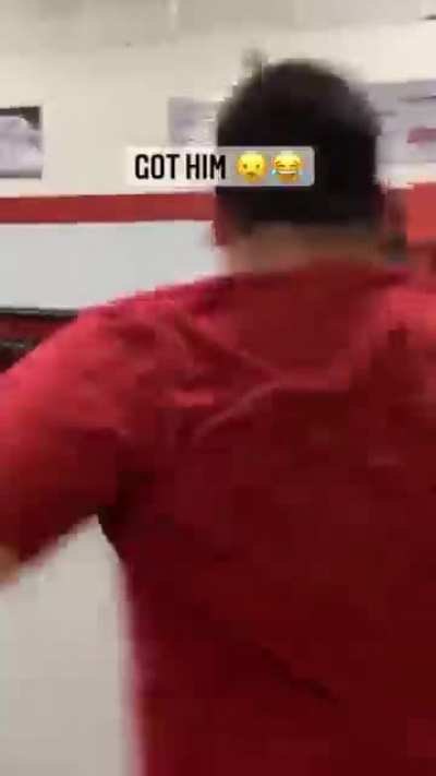 He walks out