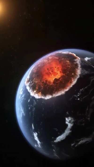 a visual to show what would happen if a coin sized black hole appeared on earth