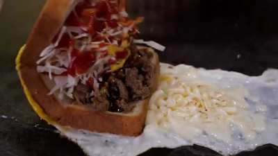 Korean Street Food - Egg Cheese &amp; BBQ "Cup Toast"