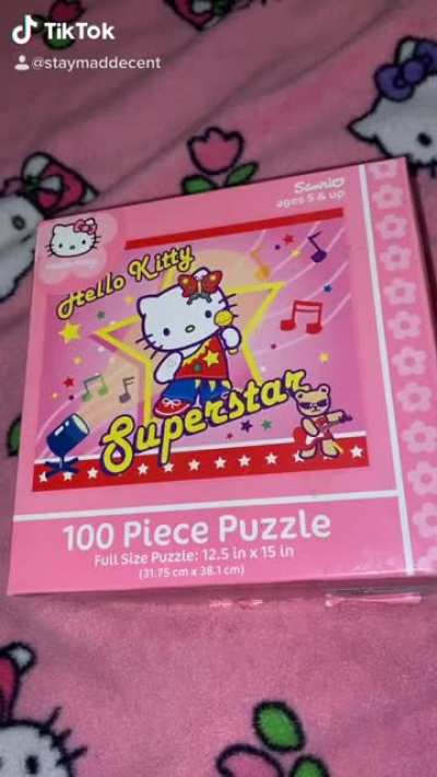Hello Kitty Puzzle Piece Earrings