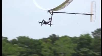 Fusha Sakai created this flying cycle, an authentic human-powered aircraft propelled by pedaling.