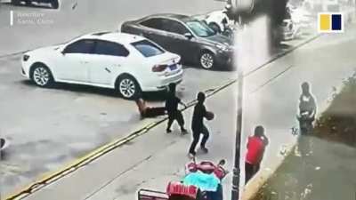 WCGW Throwing a firecracker in a manhole