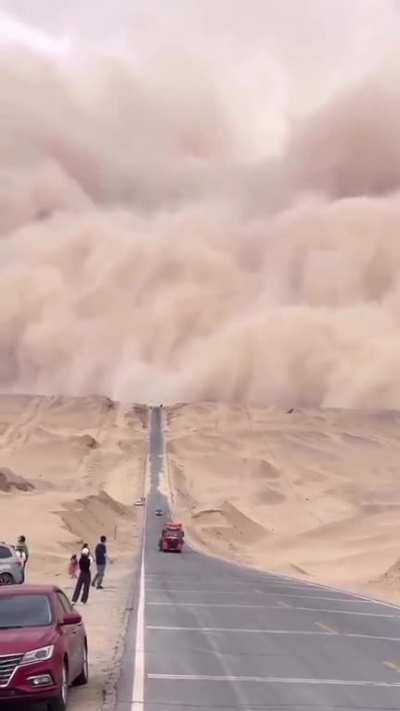 Massive dust storm closing in