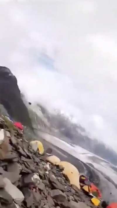 ? Huge rock falls from cliff