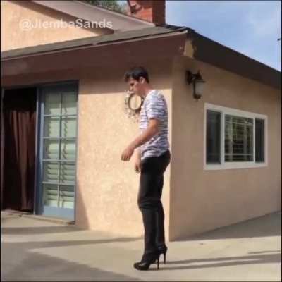 Back flip in Heels