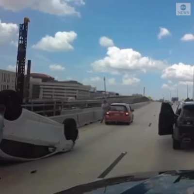 Car decides to scratch its back.