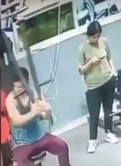 Hopefully she’s okay, that dude didn’t budge.