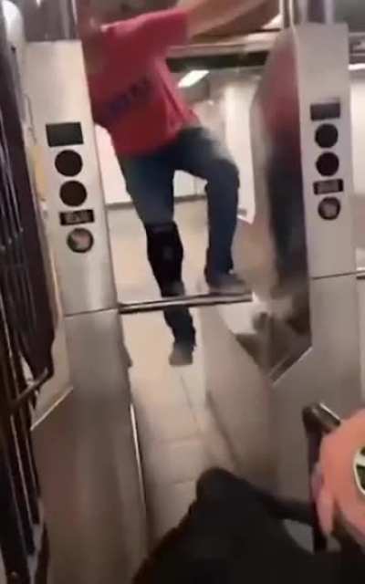 To bypass the turnstile with an injured knee..