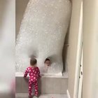 When dad is in charge of bath time!