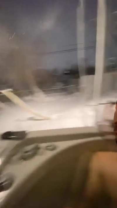 Enjoying the blizzard