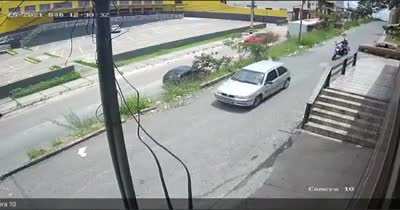 Today, in Brazil: Admitedly drunk driver tried to "fly" with his chevette. Full story on comments.
