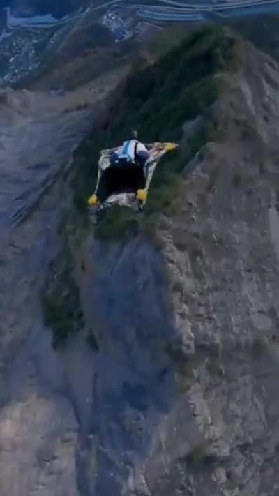 Bro used a carpet instead of a wingsuit to BASE jump