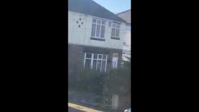 He Was Out: Police Break Down Door As Suspect Jumps Out Window & Makes A Run For It!