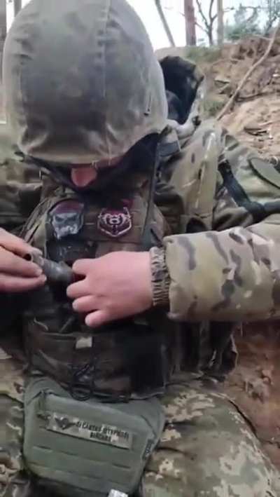 Body armor saved the life of a Ukrainian soldier who got hit by 30mm round