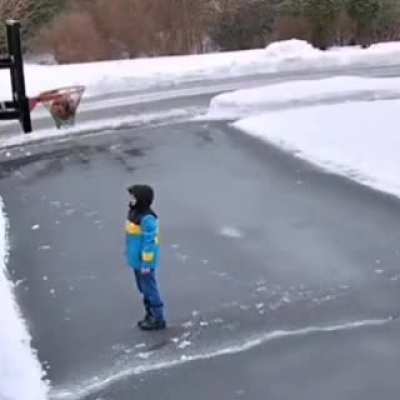 basketballing in the winter