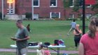 Just a good doggo playing ball with human