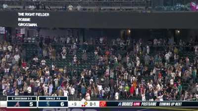 [Highlight] [Highlight] Robbie Grossman hits a 2-run homer to complete the Braves' 5-run comeback in the top of the ninth against the Mariners.