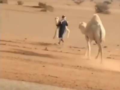 The way how he was running at the end ??